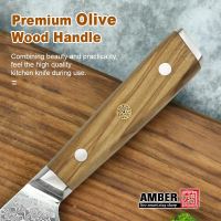 Nůž Chef 20cm Damašková ocel 67/olivové dřevo UG Grill