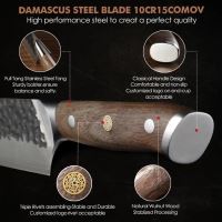 Nůž Bread 20cm Damašková ocel 67/ořechové dřevo UG Grill