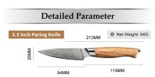 Nůž Paring 9,4/21cm Nerezová ocel 3/olivové dřevo UG Grill
