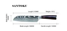 Nůž Santoku 18/31cm Nerez ocel/dřevo pakkawood UG Grill