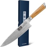 Nůž Chef 20/34cm Damašková ocel 67/dřevo olive Hoshanho