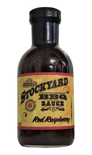 BBQ omáčka Red Raspberry BBQ sauce 355ml   American Stockyard