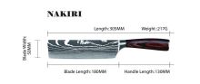 Nůž Nakiri 18/31cm Nerez ocel/dřevo pakkawood UG Grill