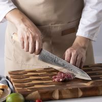 Nůž Chef 24,1/38cm Damašková ocel 67/dřevo pakkawood UG Grill