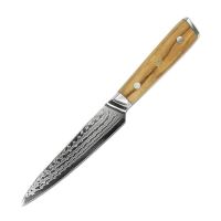 Nůž Utility 13/25cm Damašková ocel 45/olivové dřevo UG