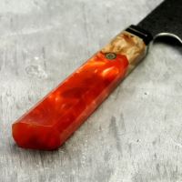 Nůž Kiritsuke 20,5/33cm Damašková ocel 67/dřevo & oranžová pryskyřice UG Grill