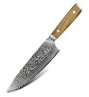 Nůž Chef 20cm Damašková ocel 67/olivové dřevo UG