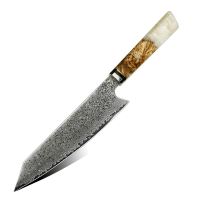 Nůž Kiritsuke 20,5/33cm Damašková ocel 67/dřevo &amp; bílá pryskyřice UG