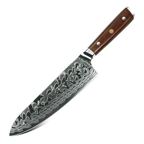 Nůž Chef 20/35cm Damašková ocel 67/dřevo rosewood G10 UG Grill