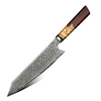 Nůž Kiritsuke 20,5/33cm Damašková ocel 67/dřevo &amp; červená pryskyřice UG Grill