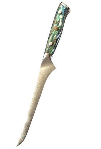 Nůž Boning 15/26cm Damašková ocel 67/přírodní perleť Abalone UG Grill