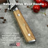 Nůž Boning 17,3/29cm Damašková ocel 45/olivové dřevo UG Grill