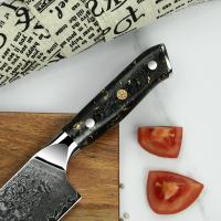 Nůž Santoku 18/31cm Damašková ocel 67/černé uhlíkové vlákno UG Grill