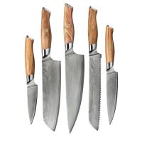 Nůž Chef 20,6/35cm  Nerezová ocel 3/olivové dřevo UG Grill