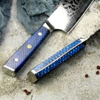 Nůž Chef 20cm Damašková ocel 67/med modrá pryskyřice UG Grill