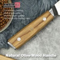 Nůž Utility 13/25cm Damašková ocel 45/olivové dřevo UG Grill