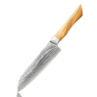 Nůž Santoku 18,2/32cm Damašková ocel 73/olivové dřevo UG