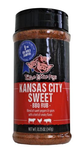 BBQ koření Kansas City Sweet BBQ Rub 347g   Three Little Pigs