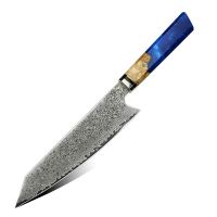 Nůž Kiritsuke 20,5/33cm Damašková ocel 67/dřevo &amp; tmavě modrá pryskyřice UG