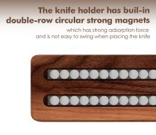Magnetický držák nožů 40x6,5x2cm Ořech UG Grill