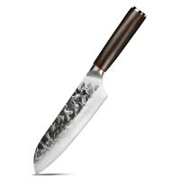 Nůž Santoku 17,8/31cm Uhlíková ocel/dřevo pakkawood UG