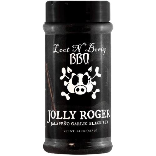 BBQ koření Jolly Roger Jalapeño Garlic Black 397g Loot n´Booty BBQ