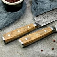 Nůž Chef 20,6/35cm Damašková ocel 45/dřevo olive UG Grill