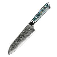 Nůž Santoku 18/31cm Damašková ocel 67/přírodní perleť Abalone UG