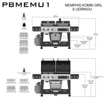 Gril Memphis kombinovaný s udírnou PBMEMU1 Pit Boss