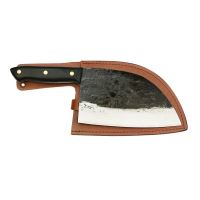 Nůž Butcher 17,5/29cm s pouzdrem Uhlíková ocel/černé dřevo UG Grill
