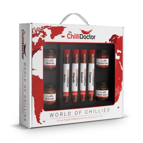 Dárkový chilli balíček z celého světa World of Chillies TheChilliDoctor