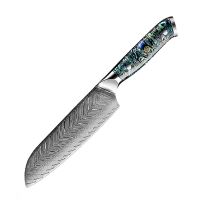 Nůž Santoku 18cm Damašková ocel 67/přírodní perleť Abalone UG